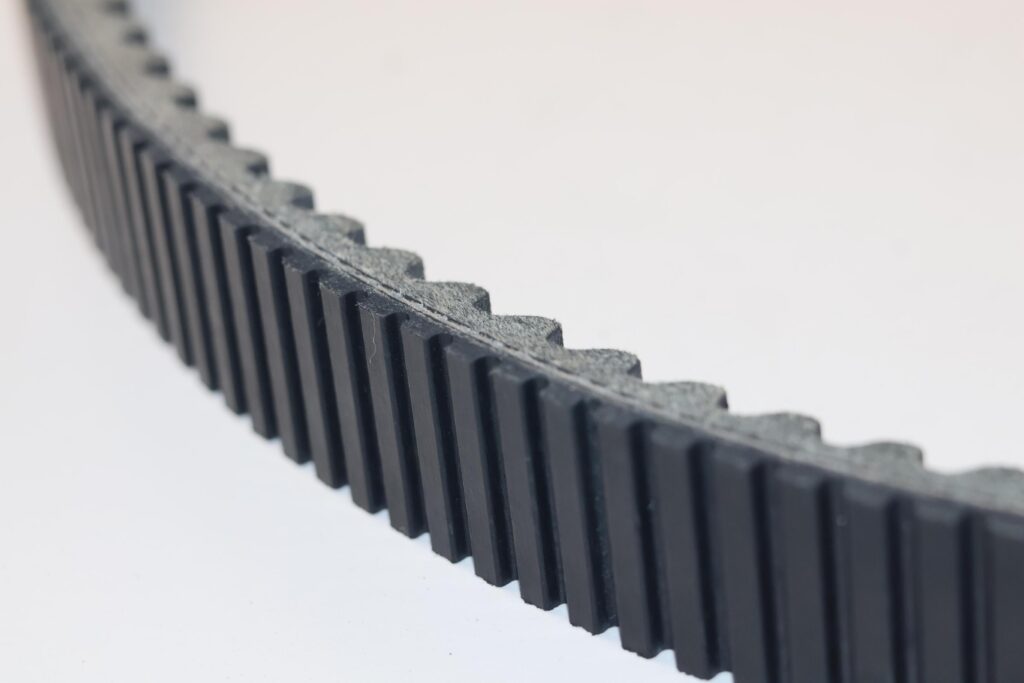 Motorcycle double-sided toothed belt